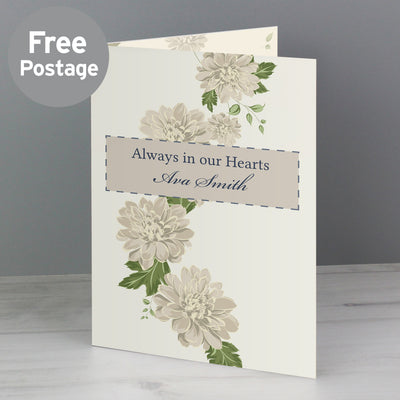 Personalised Gold Floral Card Greetings Cards Everything Personal