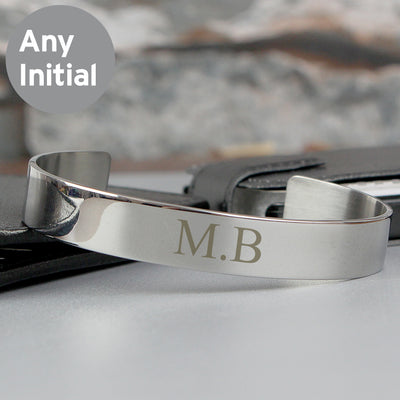 Personalised Initial Stainless Steel Bangle Jewellery Everything Personal