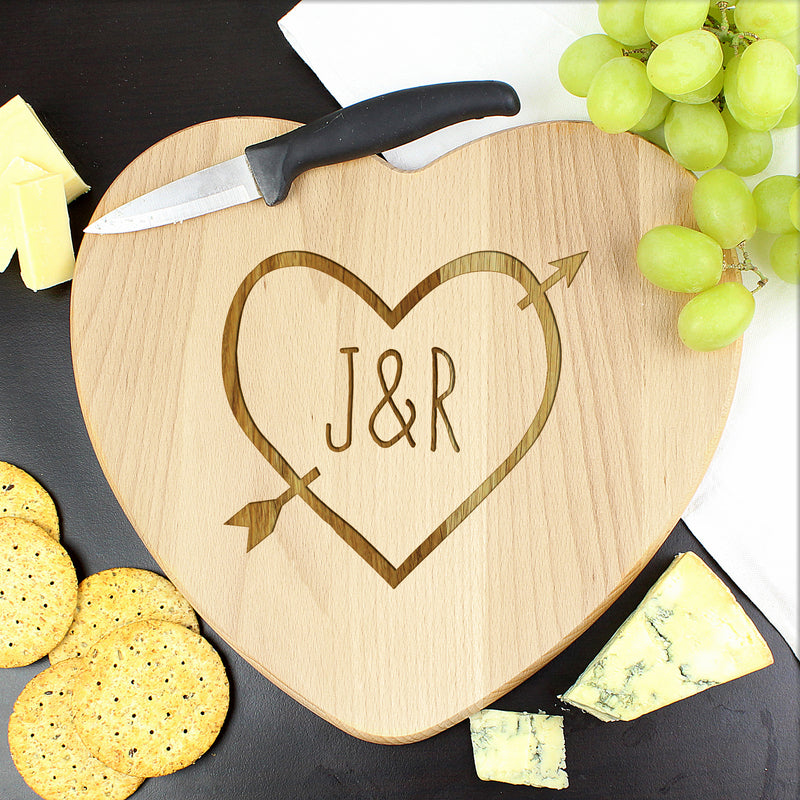 Personalised Wood Carving Heart Chopping Board Kitchen, Baking & Dining Gifts Everything Personal