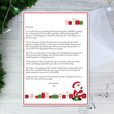 Personalised Santa Letter Greetings Cards Everything Personal