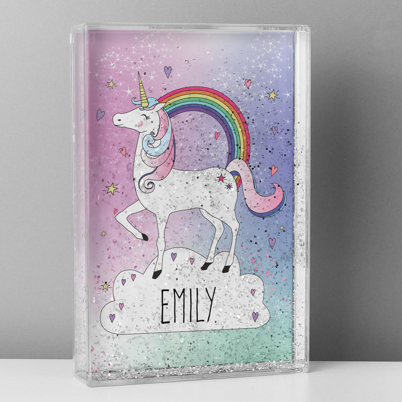 Personalised Unicorn Glitter Shaker Framed Prints Everything Personal