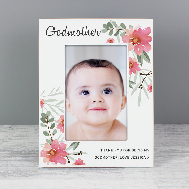 Personalised Floral Sentimental 6x4 Wooden Photo Frame Photo Frames, Albums and Guestbooks Everything Personal