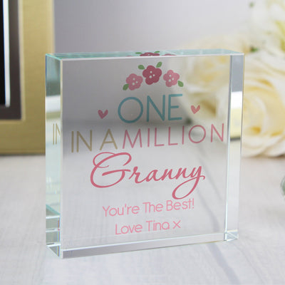 Personalised One in a Million Large Crystal Token Ornaments Everything Personal