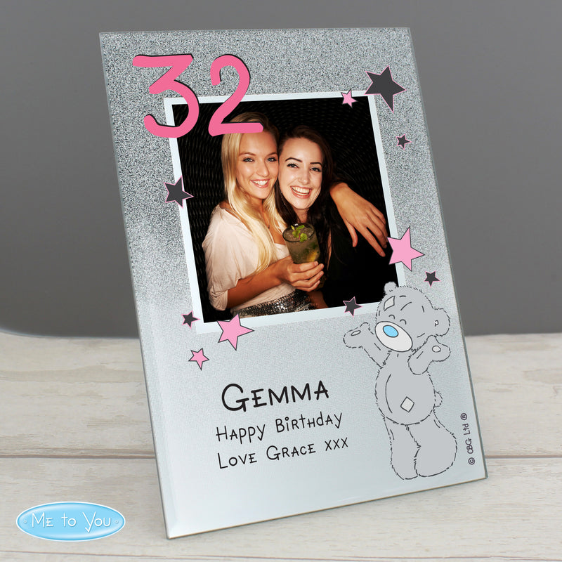 Personalised Me To You Sparkle & Shine 4x4 Glitter Glass Photo Frame Licensed Products Everything Personal