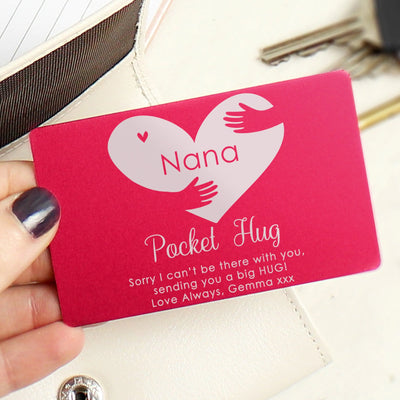 Personalised Pocket Hug Cerise Pink Wallet Card Keepsakes Everything Personal